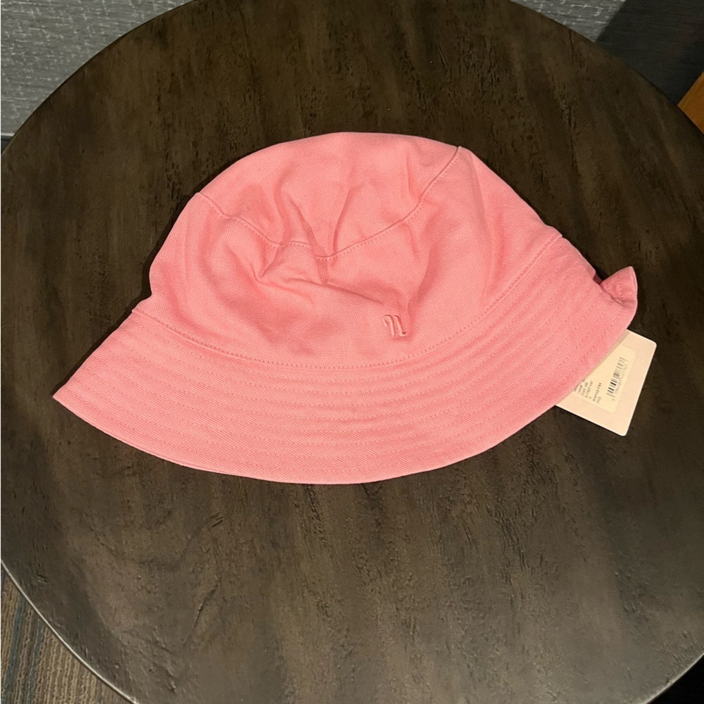 NWT Nanushka Caran cotton canvas bucket hat Washed Pink - Picture 4 of 5